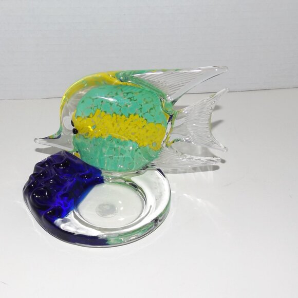 Pair of PartyLite Vintage Art Glass Tropical Fish Tealight Candle Holders - Picture 8 of 8